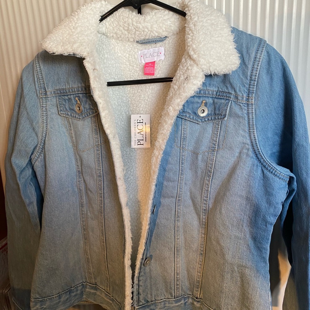 Kids Denim Jacket With Fur